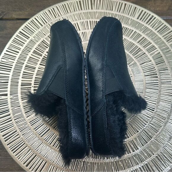 Sorel Go - Errand Run Women's Slippers Size 6 Black Leather & Faux Fur EUC - Picture 6 of 9
